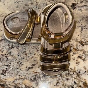 See Kai Run Shiny Gold Kids Sandals